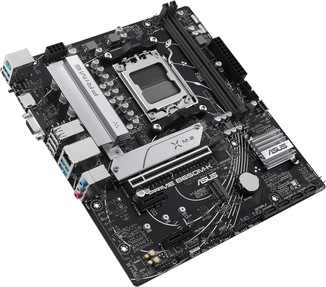 ASUS Prime B650M-K Mainboard Sockel AMD AM5 (Ryzen 7000, Micro-ATX, DDR5 Speicher, PCIe 5.0, BIOS Fl