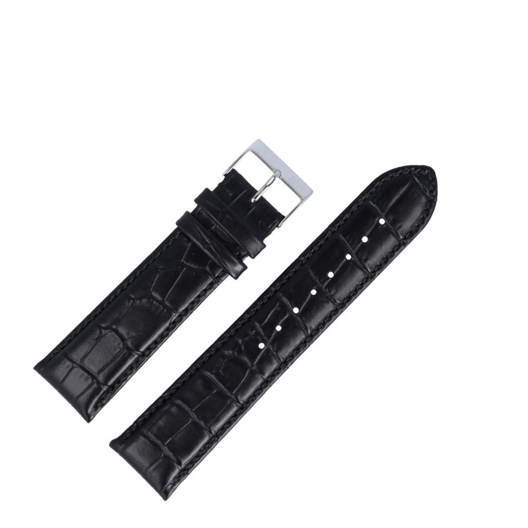 Hugo Boss Uhrenarmband 22mm Leder Schwarz Kroko - 659302186