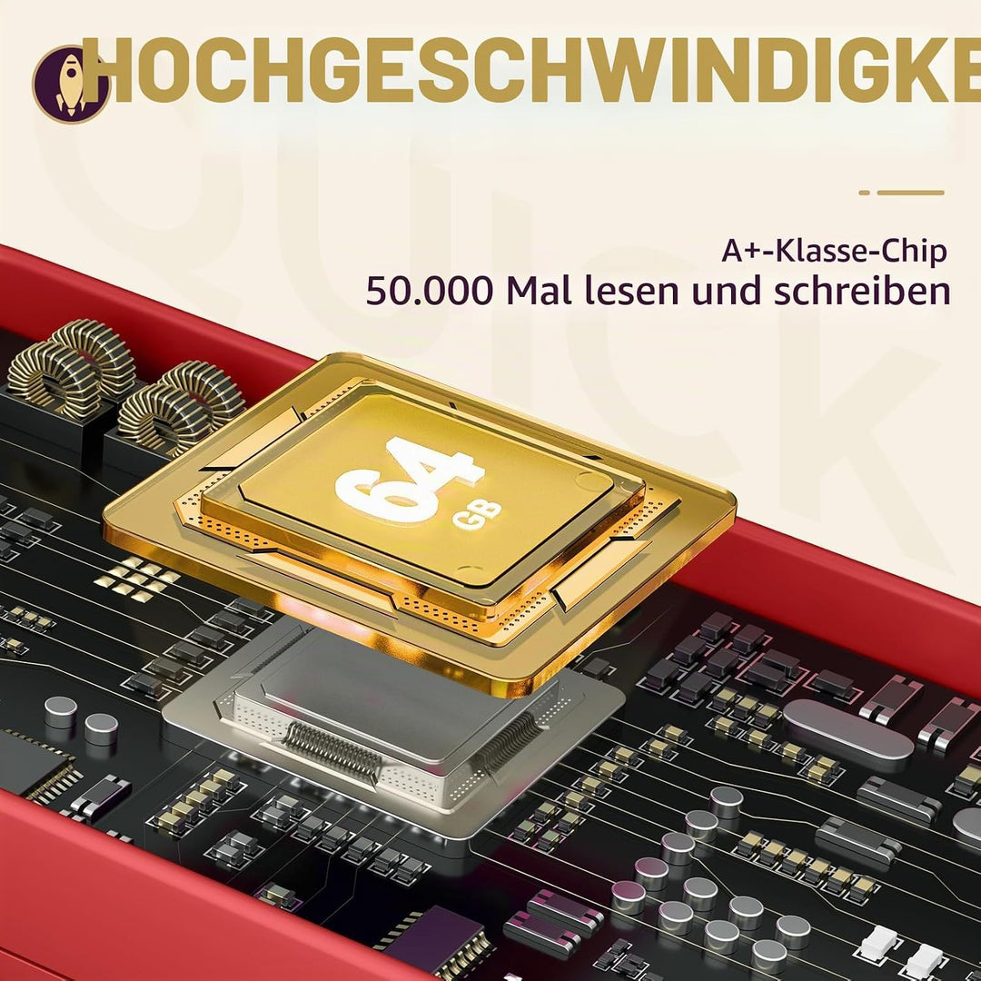 64GB USB Speicher 10 Stück Schlüssel USB2.0 Tragbarer Pendrive 64 GB Wirtschaftlicher roter USB-Stic