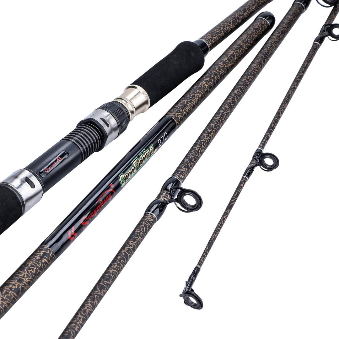 Sougayilang Karpfen Angelrute, Porable High Carbon 4 Pc Rohlinge Karpfen Angelrute für Reisen Süsswa