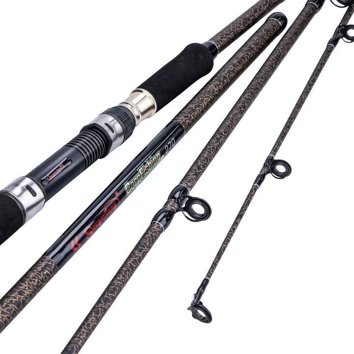 Sougayilang Karpfen Angelrute, Porable High Carbon 4 Pc Rohlinge Karpfen Angelrute für Reisen Süsswa