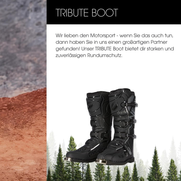 O'NEAL Motocross Stiefel Tribute Boot Squadron V.21 I MX Enduro I Ergonomische Motorradschuhe Herren