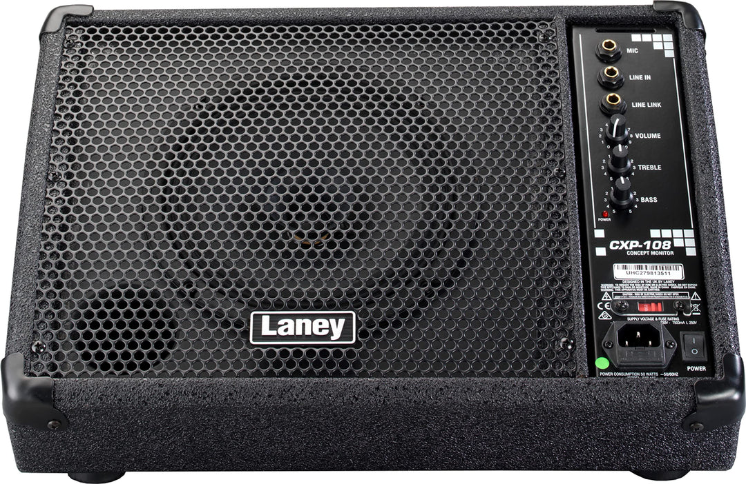 Laney CONCEPT Series CXP-108 - Active Stage Monitor - 80W - 8 inch Coaxial Woofer,Black Active 80W,