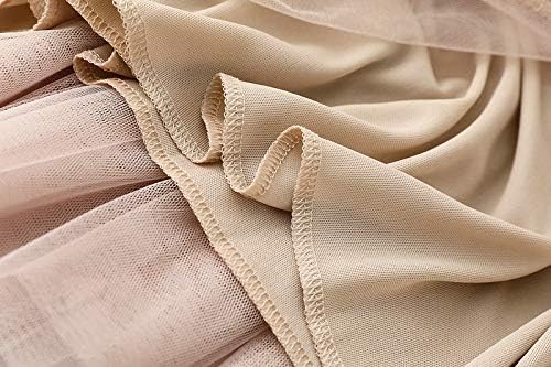 Damen Rock Sommer Langer Tüllrock A-Linie Faltenrock Knöchellang Hoher Bund Schick Maxirock Elastisc