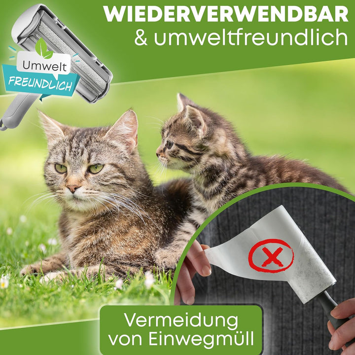 NEUHEIT 2026 - DOGGYBOO® Selbstreinigender Tierhaarentferner – Premium Fusselrolle für Hundehaare un