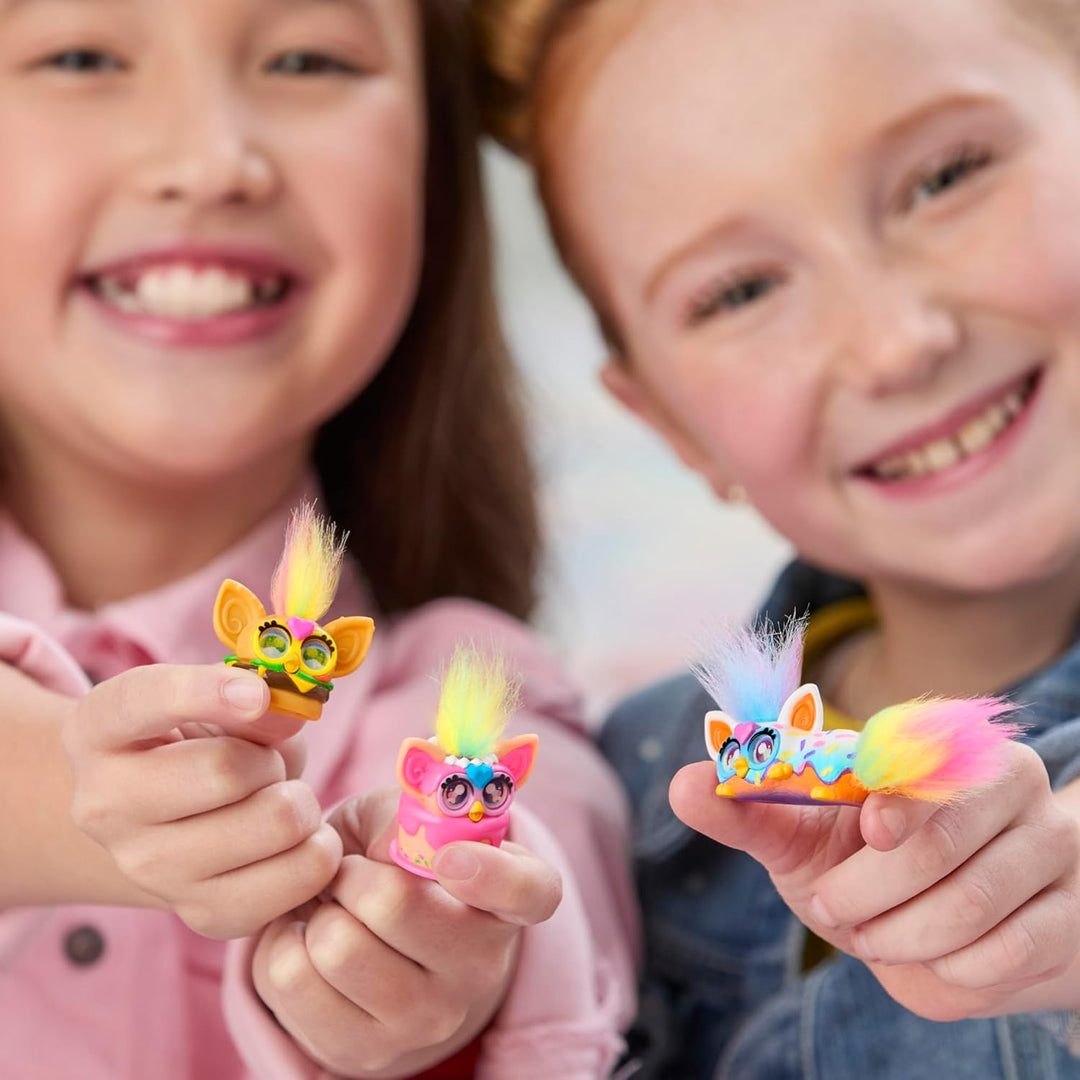 FURBY Minis Figuren 12er-Pack Serie 1, 2,5 cm grosse interaktive Plüschtiere für Mädchen und Jungen