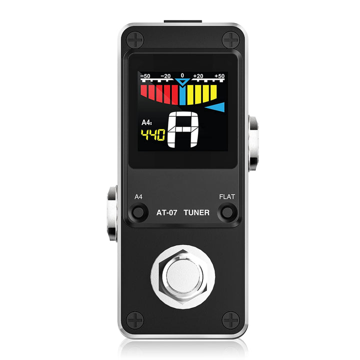 Stimmgerät-Pedal, LEKATO Chromatisches Stimmgerät-Pedal mit zwei Modi für Gitarre und Bass - Mini St