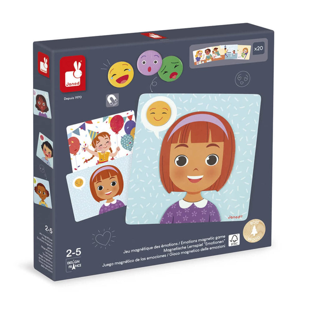 Janod - Magnetisches Spiel „Emotionen“ - Lernspiel Babys und Kleinkinder - Ab 2 Jahren, J08038