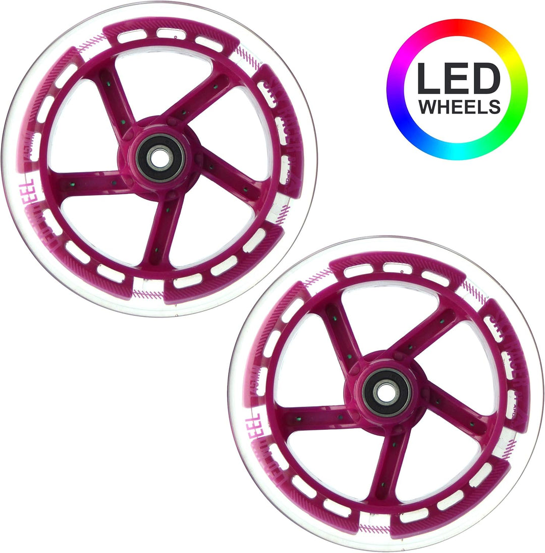 Apollo City Scooter Ersatzräderset Pro Wheels - ABEC 7 Kugellager, Roller Rad Ersatz-Räder passend f