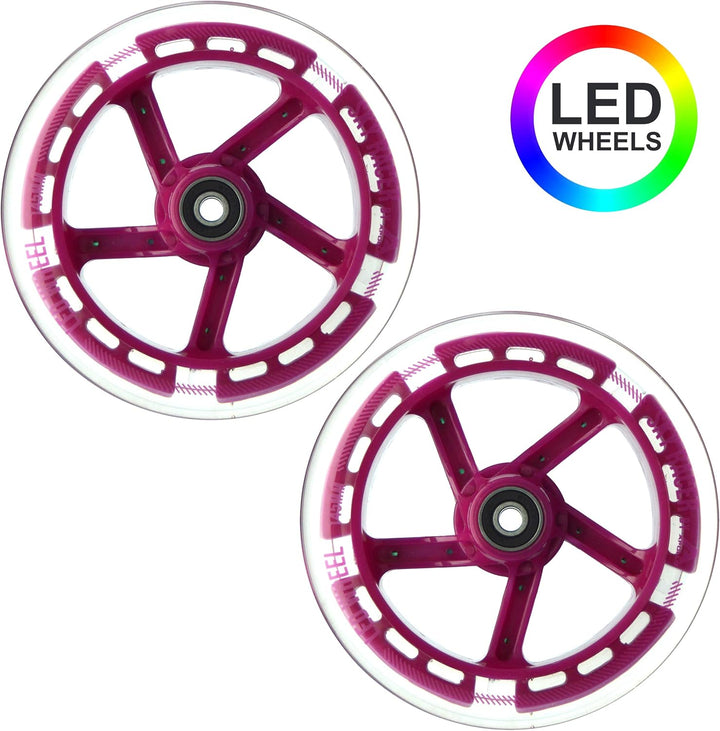 Apollo City Scooter Ersatzräderset Pro Wheels - ABEC 7 Kugellager, Roller Rad Ersatz-Räder passend f