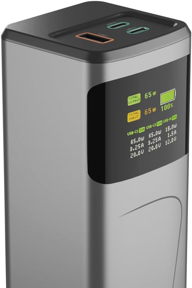 Hama Power Pack High Power, 20000 mAh, 2X USB-C, USB-A, Schnelladen 65W | externer Akku mit 65 Watt,