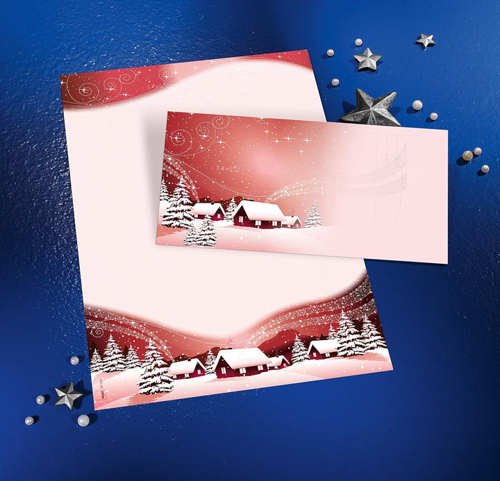 SIGEL DP036 Briefpapier Weihnachten, Silent Night, A4, 100 Blatt, Weihnachtsbriefpapier aus nachhalt