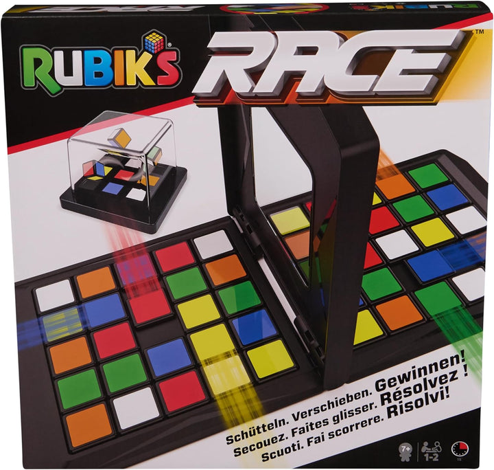 Rubik’s Race - das Spiel für 2 Rubiks-Fans ab 7 Jahren, rasantes strategisches Schiebe- und Logikspi