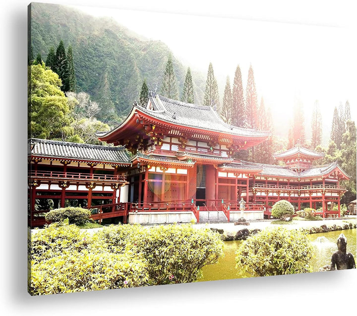 deyoli atemberaubende Tempelanlage in Asien Format: 60x40 als Leinwandbild, Motiv fertig gerahmt auf