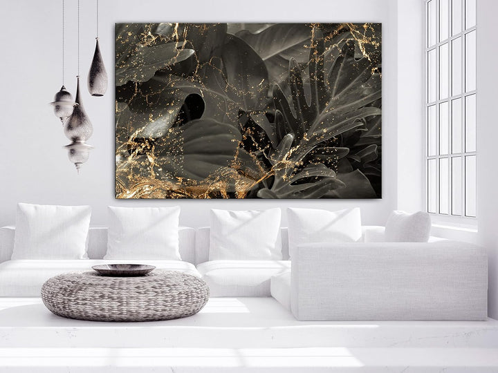 murando - Bilder Blätter 90x60 cm Leinwandbild 1 tlg Kunstdruck modern Wanbilder XXL Wanddekoration
