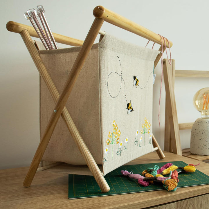 Hobby Gift stricken nähen Applikation Leinen Biene, Applikation Leinen Biene