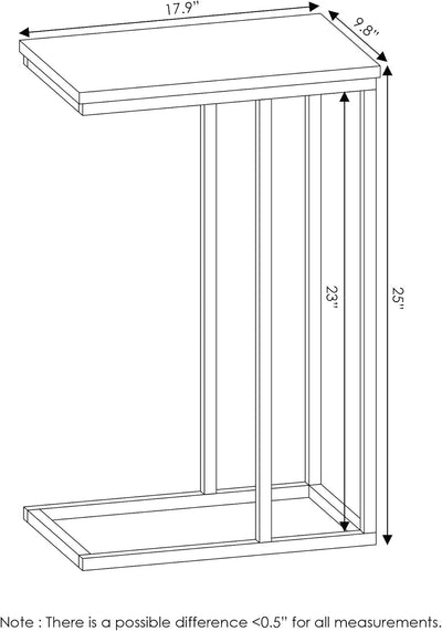 Furinno Camnus Beistelltisch für Sofas, Holz, 24.9 x 45 x 62.9 cm Americano, Americano