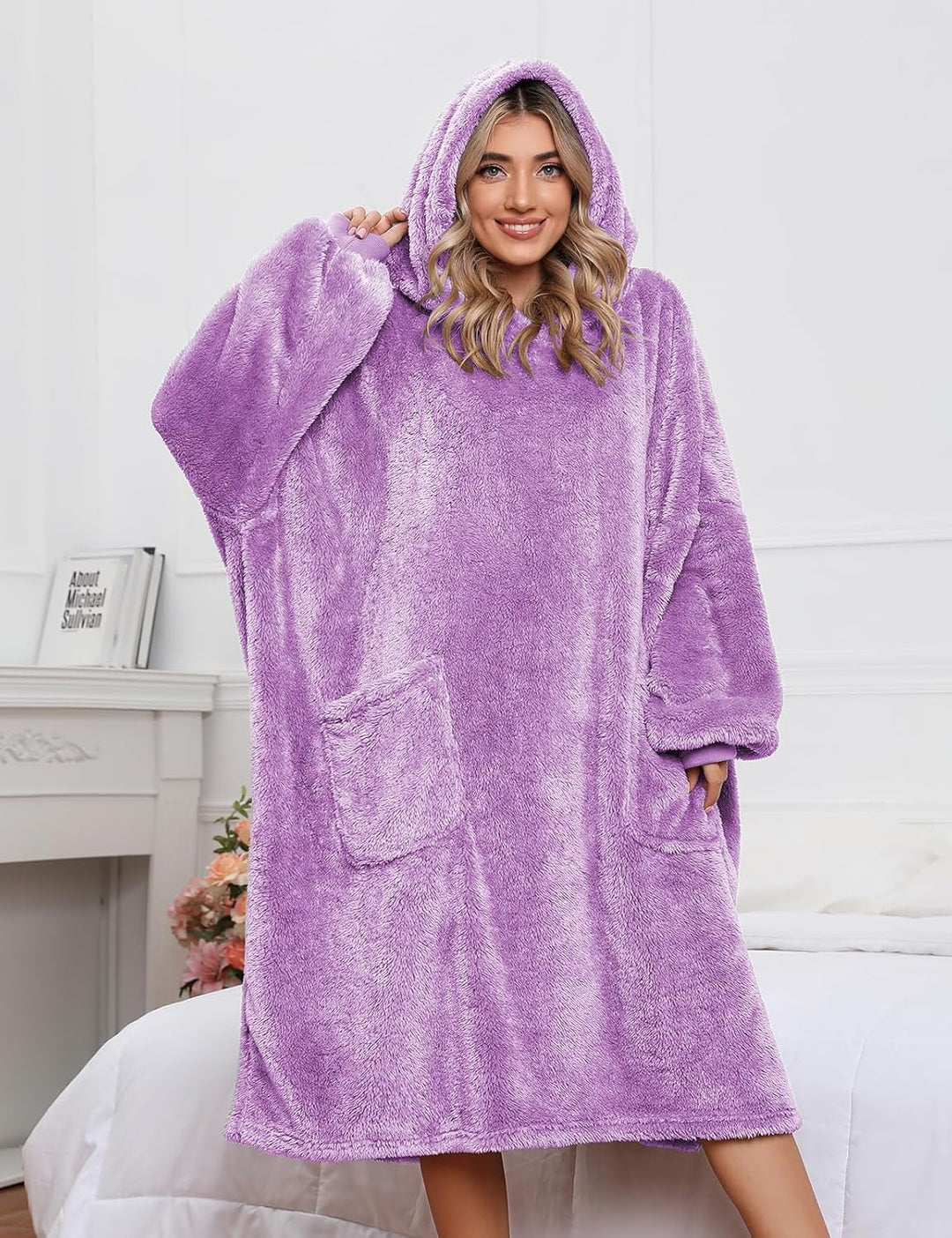UMIPUBO Hoodie Decke Damen Oversize Sherpa Deckenpullover Blanket Hoodie Warm Winterpullover Decken