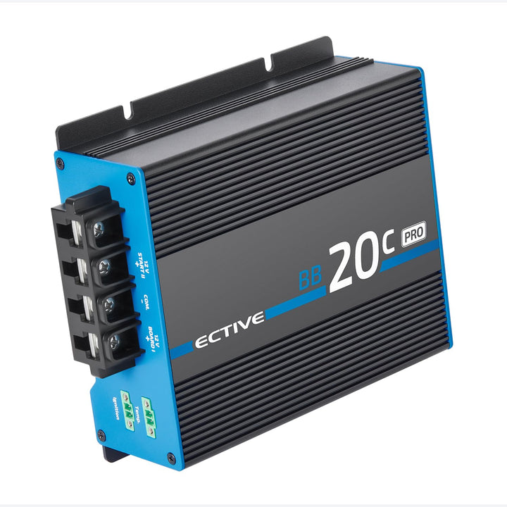 ECTIVE BB 20C PRO Ladebooster 20A 12V auf 12V – Einstellbarer DC-DC Battery-to-Battery Ladebooster f