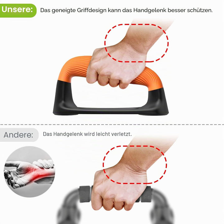 Kipika Liegestützgriffe für Zuhause – Push-Up Bars mit Anti-Rutsch-Unterseite,Soft Handles,Set of 2
