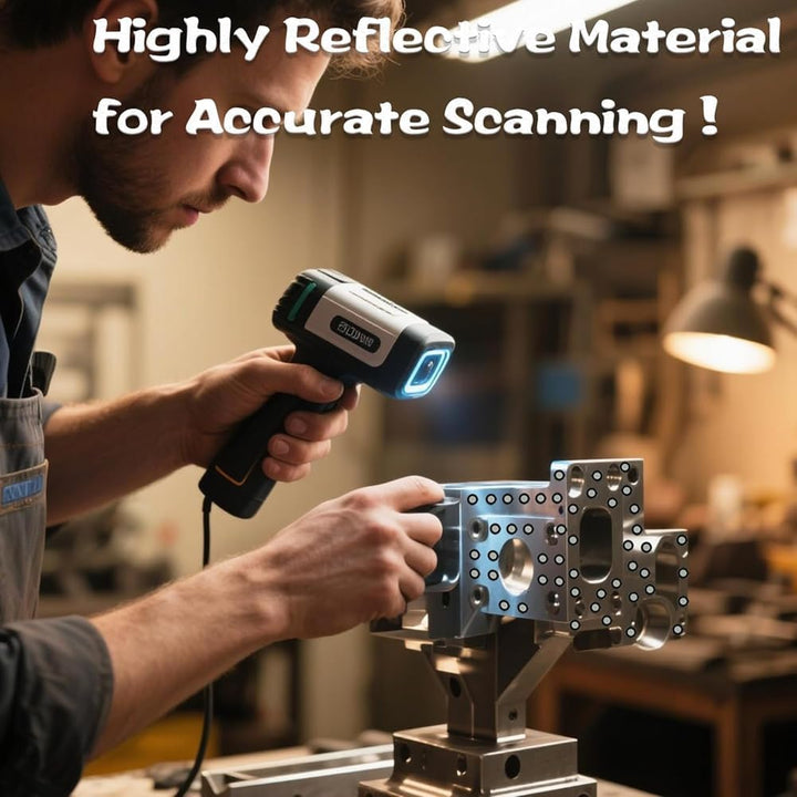 200 Stück (3 mm Innen/6 mm Aussen) Wiederverwendbare Hochreflektierende Magnetische 3D-Scan-Fiducial