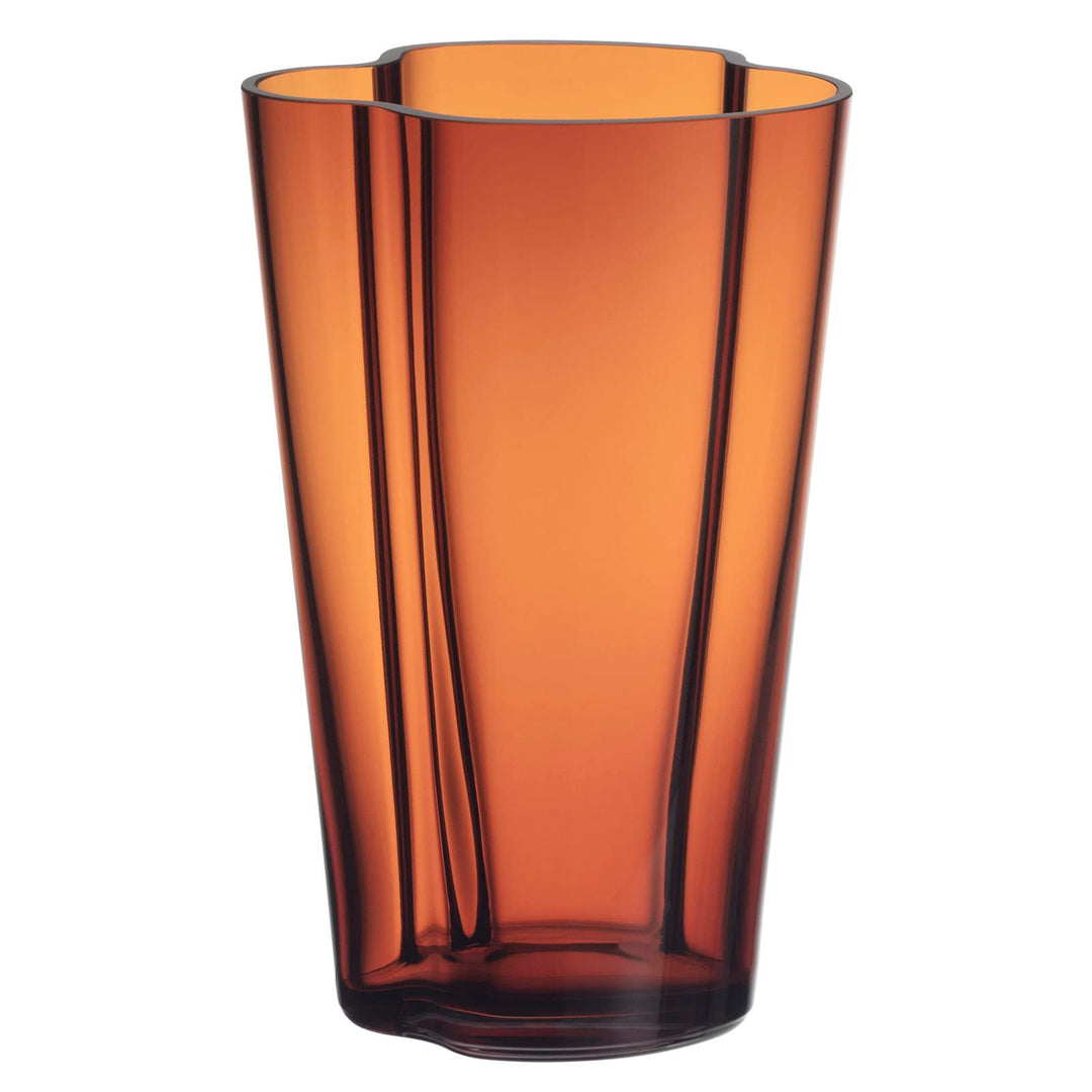 Iittala Aalto Vase Glas Kupferfarben, Masse: 14cm x 11,2cm x 22cm, 1062549 22cm Kupfer, 22cm Kupfer