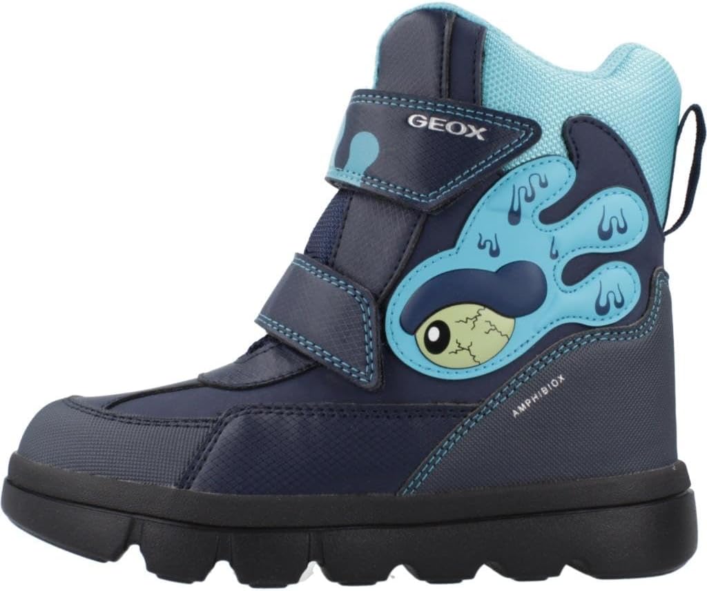 Geox Jungen J Willaboom Boy B Ab Ankle Boot 27 EU Navy Turquoise, 27 EU Navy Turquoise