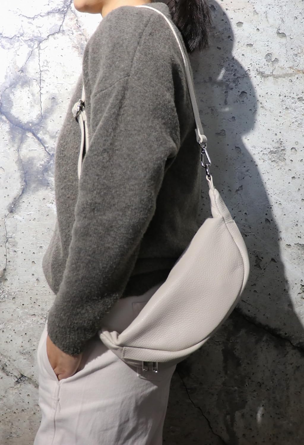 SH Leder ® echt Leder Hüfttasche Damen Herren Unisex Gürteltasche für Festival Reise Bauchtasche mit