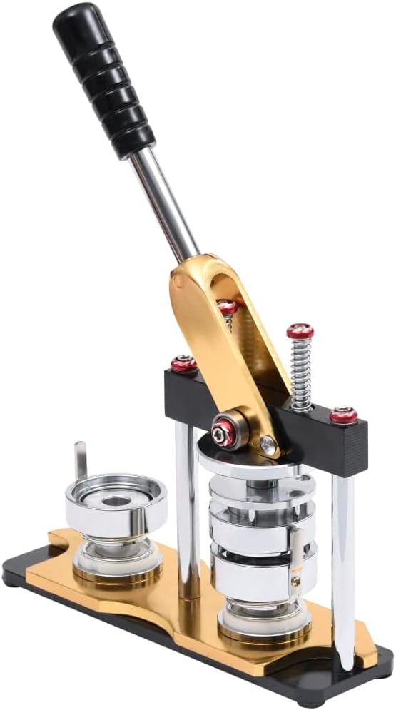 vidaXL Buttonmaschine mit Kreisschneider Drehstanze Handgriff Buttonpresse Button Badge Maker Maschi