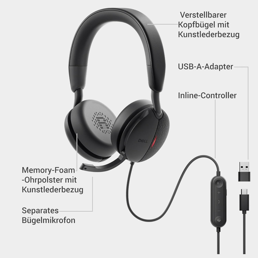 Dell Pro kabelgebundenes Headset mit ANC – WH5024, WH5024