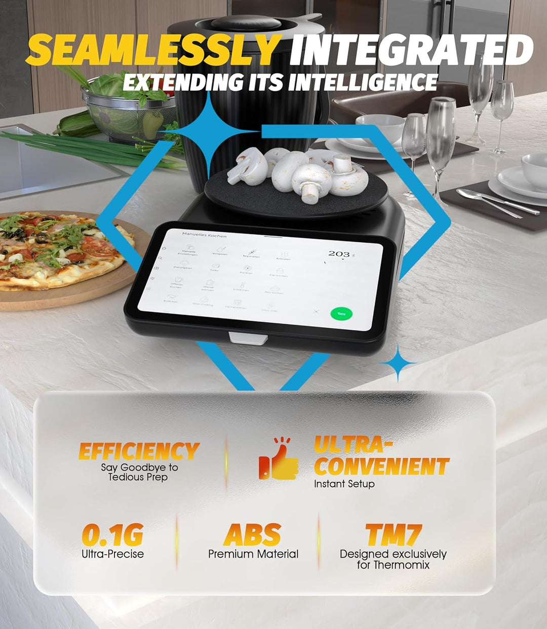 NEWZEROL Wiegeplatte Kompatibel mit Vorwerk Thermomix TM7, Robust, Einfach zu Reinigen, Praktisches