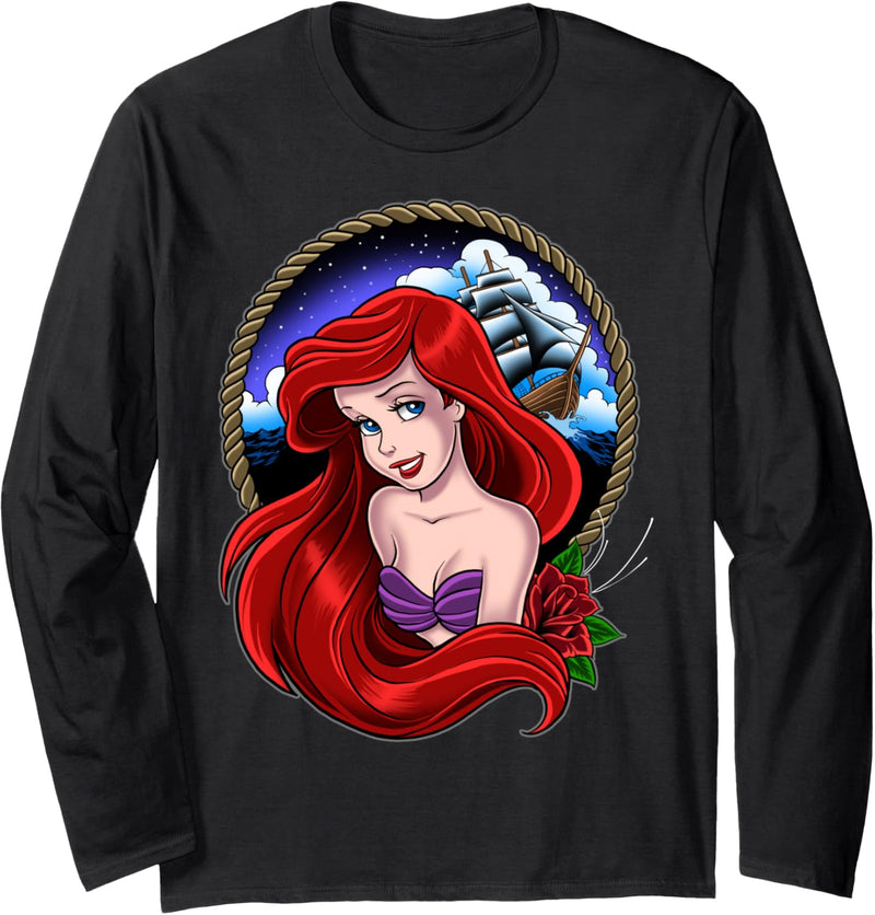 Disney The Little Mermaid Ariel Rope Circle Portrait Langarmshirt