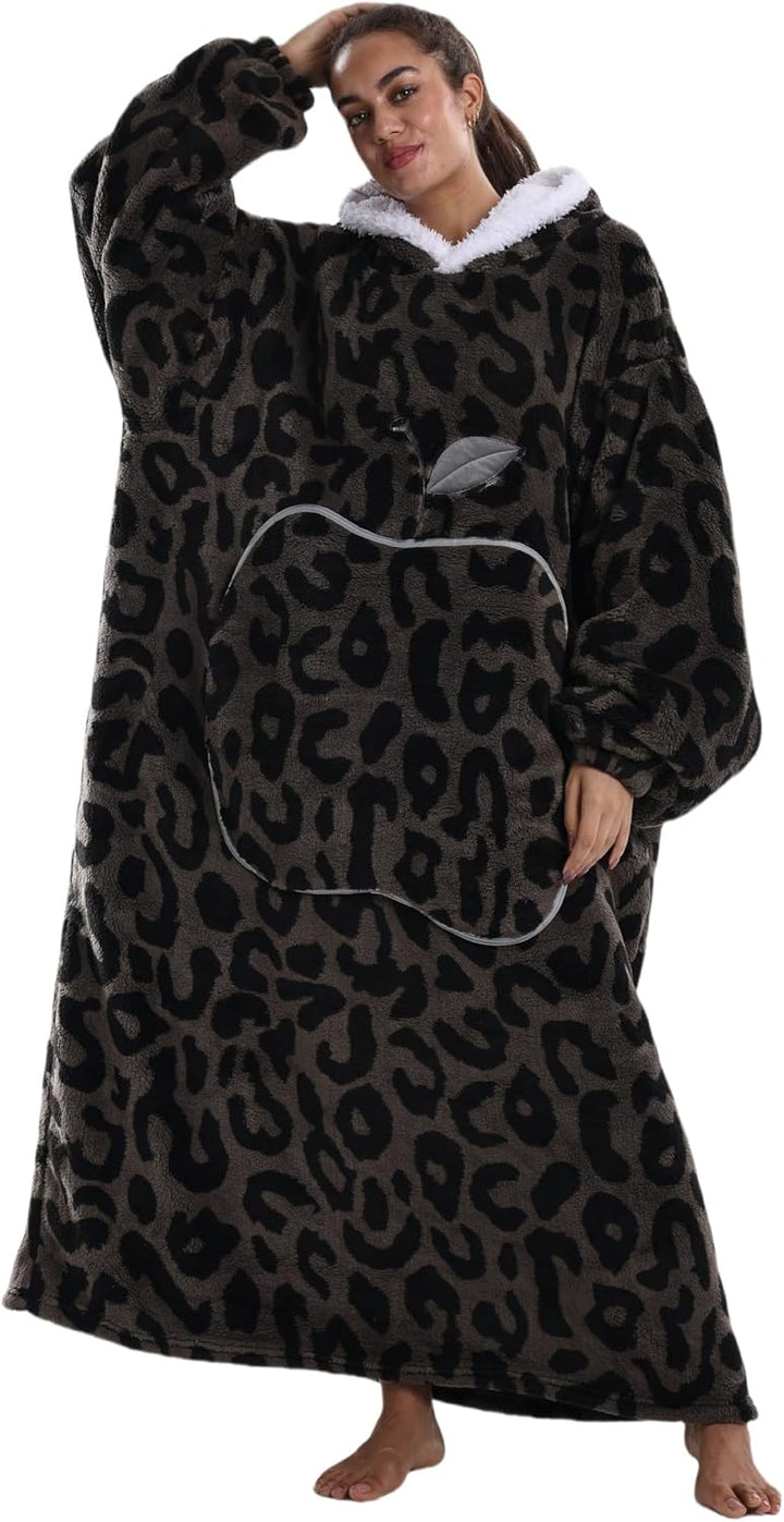 Verlängert Übergrosse Hoodie Decke,Decken Hoodie Damen mit Tasche und Kapuze,Superweiche und Warme K