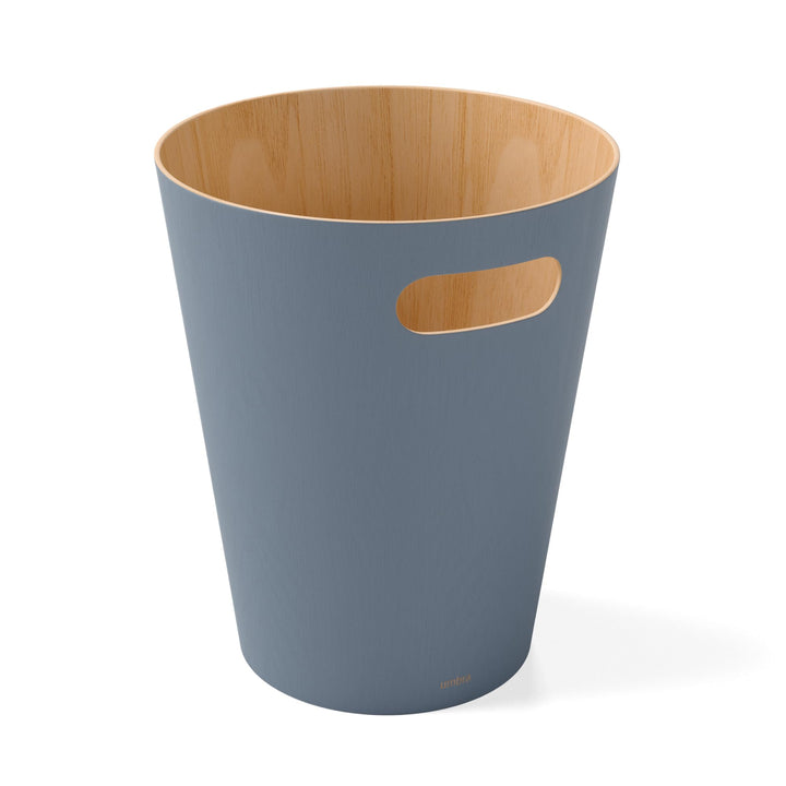 Umbra Woodrow Abfalleimer Holz, 7, 5l, Schieferblau, Schieferblau