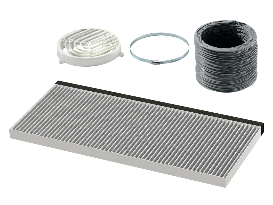Bosch DWZ2IT1I4 Zubehör für Dunstabzüge, Clean Air Standard Umluftset (4-teilig), Made in Germany