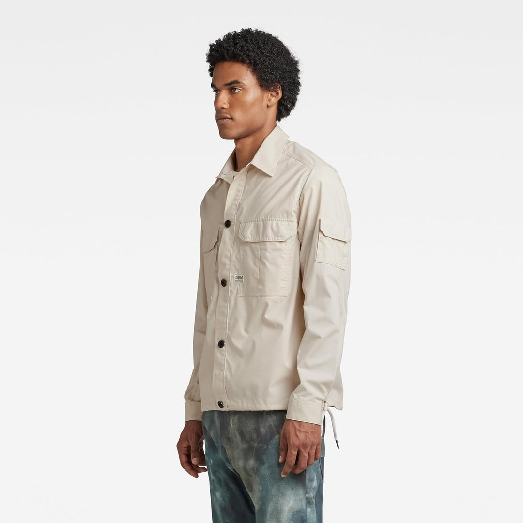 G-Star Herren 2 Pocket Relaxed Shirt S Beige (Whitebait D22967-d308-1603), S Beige (Whitebait D22967