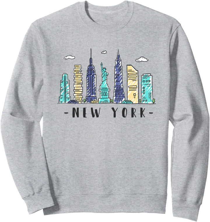 New York Skyline NYC NY City USA Amerika Souvenir Geschenk Sweatshirt