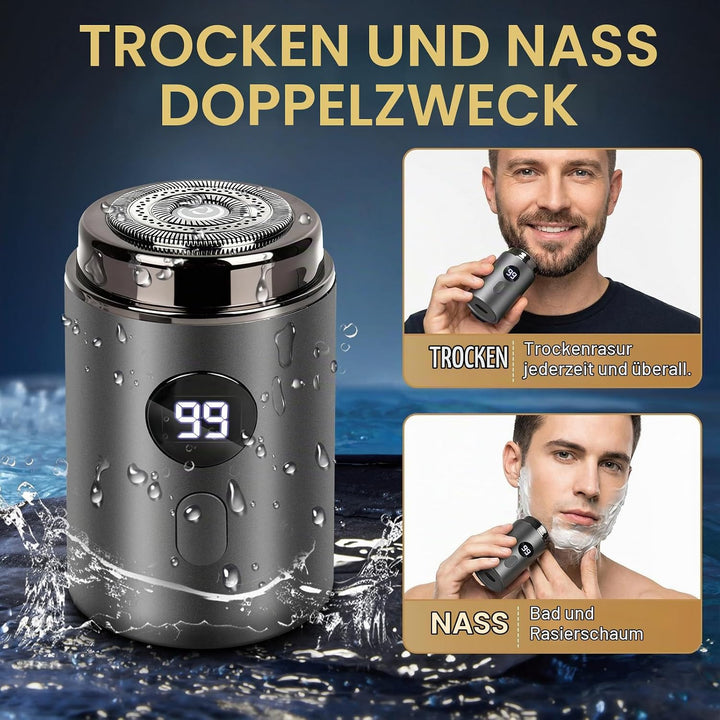 Elektrorasierer Herren, 2 in 1 Tragbarer Elektrischer Mini-Rasierer, Sopami Mini Shaver, Wasserdicht