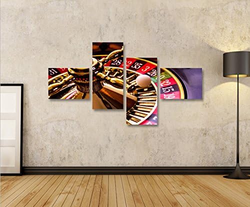 islandburner Bild Bilder auf Leinwand Roulette V2 Casino Spielhalle 4L XXL Poster Leinwandbild Wandb