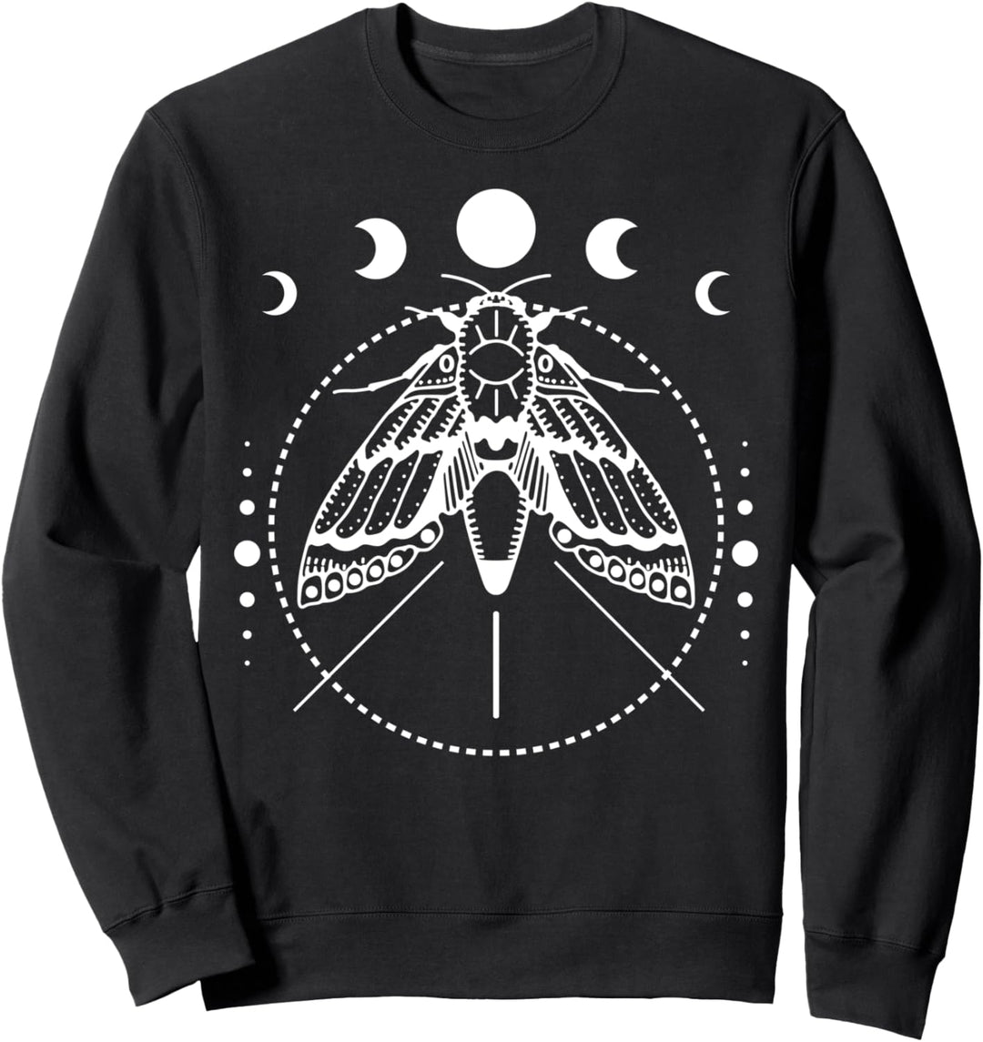 Mottenmond-Phasen Shirt Spirituelle Hexerei, Motte Sweatshirt