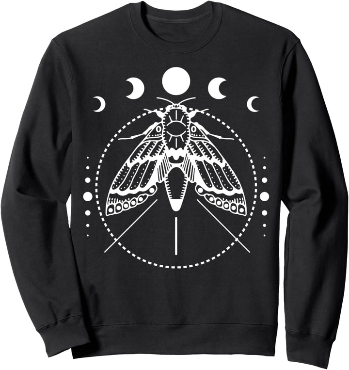 Mottenmond-Phasen Shirt Spirituelle Hexerei, Motte Sweatshirt
