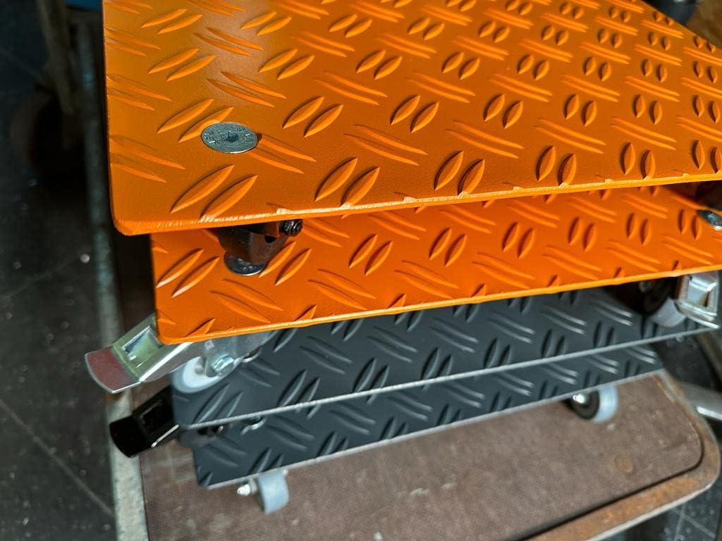 Pflanzenroller eckig orange Ral2000 200kg oder 400kg Blumenroller Untersetzer Alu Riffel mit Auswahl