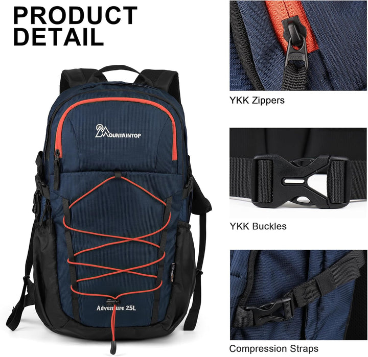 Mountaintop 25L/30L Wanderrucksack Daypack Damen Herren für Tageswanderungen, Outdoor, Radtouren 25L