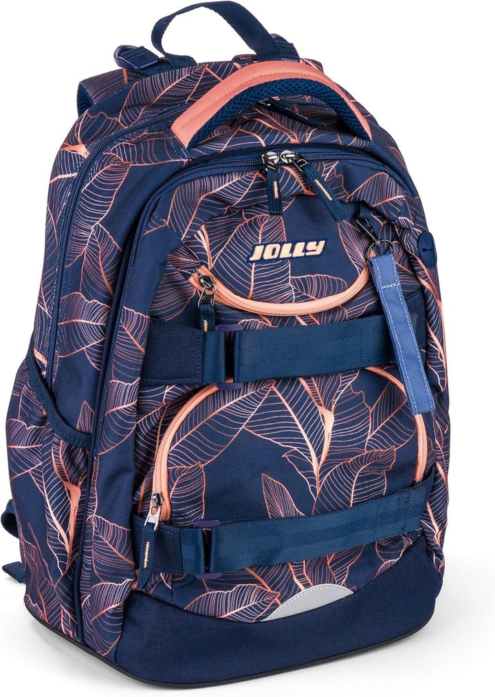JOLLY Next Generation Rucksack, 8-teilig, verstellbare Schultergurte und Brustgurt, Zwei grosse Fäch