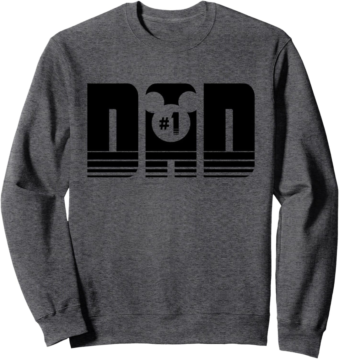 Disney Mickey Mouse Icon #1 Dad Retro Stipes Sweatshirt