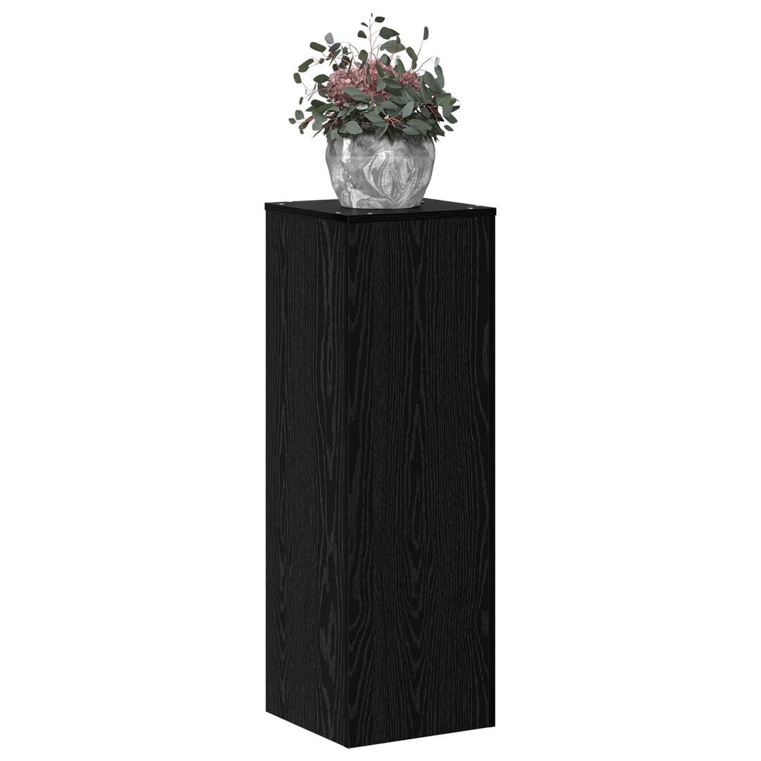 vidaXL Pflanzenständer Schwarz Eichen-Optik 33 x 33 x 100 cm, Pflanzenregal für Garten und Terrasse,