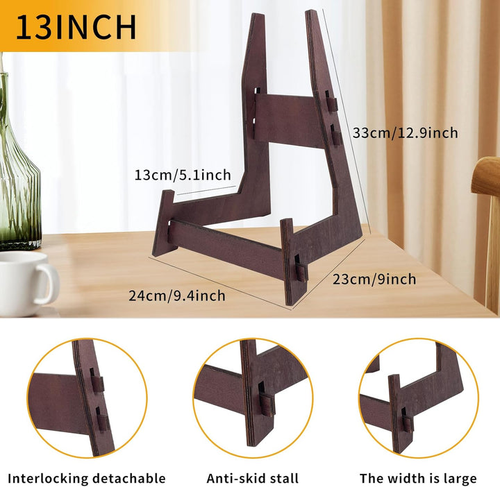 1 Packung 13 Zoll Holz Display Stand, Easel & Buchständer, Bilderrahmen Plattenhalter(13inch-1pcs),