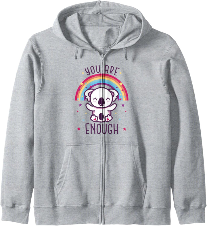 You Are Enough Motivierend Niedlicher Koala Süss Tier Kapuzenjacke