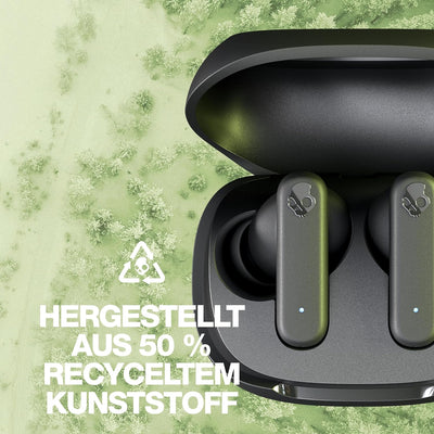 Skullcandy Smokin' Buds In-Ear Wireless-Kopfhörer, 20 Std. Akkulaufzeit, 50 % nachhaltiger Kunststof