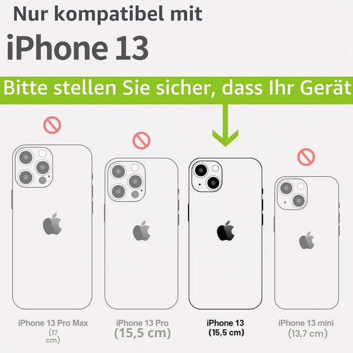 Carveit Magnetisch Hülle für iPhone 13 [Elegante Walnuss] [Weich TPU Stossstange] Stossfeste Handyhü